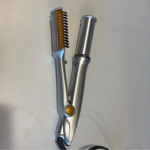 InStyler Original Rotating Hot Iron Brush 1.25" Barrel Silver Orange WORKS*